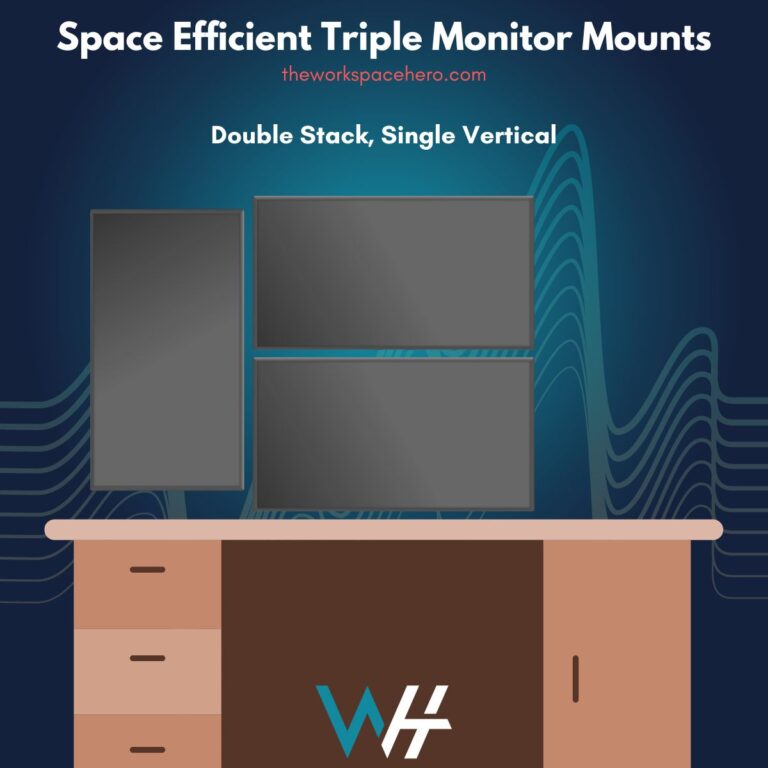 Fit Three Monitors On Really Small Desks With These Two Methods