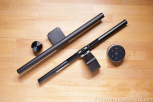 benq screenbar and melifo light bars on desk