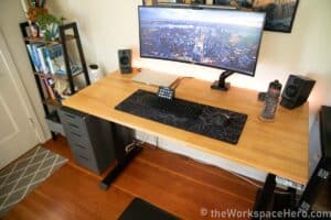 Flexispot E7 standing desk setup