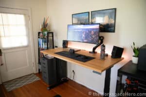 minimal desk setup flexispot E7 standing desk